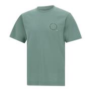 Emporio Armani Grön Bomull T-shirt, Stormy Sea World Green, Herr