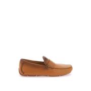 Salvatore Ferragamo Penny Bar Loafers i bränn-effekt läder Brown, Herr