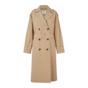 Masai Tidlös Trenchcoat Safari Stil Beige, Dam