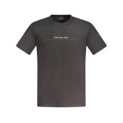 Calvin Klein Svart Bomull T-shirt | Snygg Design Black, Herr