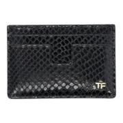 Tom Ford Python Print Kortplånbok Black, Herr