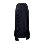 Lis Lareida Veckad Maxi Kjol i Rockstil Black, Dam