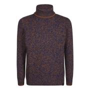 Fay Turtle Neck Sweater Brown, Herr