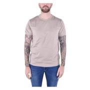 Sun68 Merceriserad Jersey T-shirt Kortärmad Beige, Herr