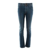 Jacob Cohën Blå Slim Fit Herr Jeans Blue, Herr