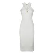 Elisabetta Franchi Elegant Ärmlös Klänning White, Dam