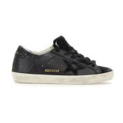 Golden Goose Svarta Superstar Classic Sneakers med Mocka Black, Dam