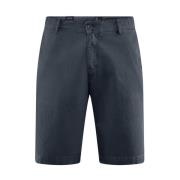 BomBoogie Chino bermuda i gabardin med mikrotryck Blue, Herr