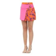 Versace Jeans Couture Fuchsia och Orange Mini Kjol Multicolor, Dam