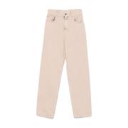 Golden Goose Beige Kim Straight Jeans Beige, Dam