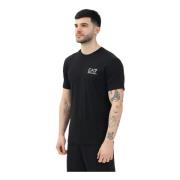 Emporio Armani EA7 Sportig Svart T-shirt med Korta ärmar Black, Herr