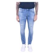 Dondup Skinny Fit Låg Midja Jeans Blå Blue, Herr