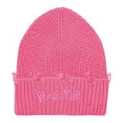 Disclaimer Broderad Bomull Tricot Hatt Pink, Unisex