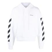 Off White Unisex Hoodies Regular Fit Bomull Made in Italy White, Herr