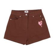 Obey Denim Short Jeans Julia Sepia Brown, Dam