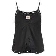 Isabel Marant Étoile Tomeki-Gb Top Black, Dam