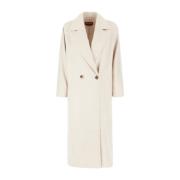 Max Mara Studio Stiliga Kappor för Kvinnor Beige, Dam