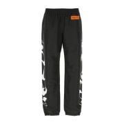 Heron Preston Bomull Trackpants Svart Vit Black, Herr