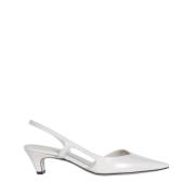 Roberto Festa Vit sten läder slingback sandaler White, Dam