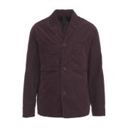 Transit Lila Pinstripe Bomullsblandning Jacka Purple, Herr