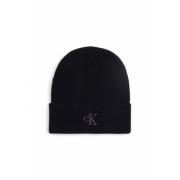 Calvin Klein Jeans Kashmir Ullblandad Keps med Stil Black, Herr