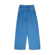 The New Society Micenas Woman Pant Mid Blue Denim Blue, Dam