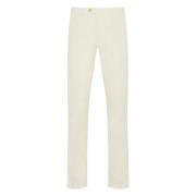 Canali Lyocell Bomullsbyxor med Fickor White, Herr