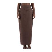 Max Mara Brun Bomullskjol Brown, Dam