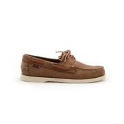 Sebago Brun läder mockasin skor Brown, Herr