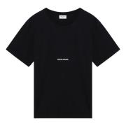 Saint Laurent Kortärmad rund hals T-shirt Black, Herr