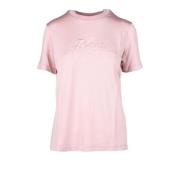 Diesel Casual Viskos Bomull T-shirt Pink, Dam