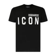 Dsquared2 Svarta T-shirts och Polos Black, Herr