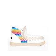 Mou Regnbåge Vita Läder Sneakers Multicolor, Dam