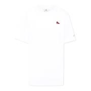 Jordan Vit kortärmad T-shirt med sneaker brodyr White, Unisex