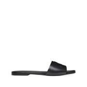 Courrèges Shadow Flat Slides Sandaler Svart Black, Dam