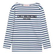 Valentino Garavani Långärmad T-shirt med rund hals Blue, Herr