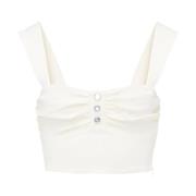 PINKO Linne Stretch Topp White, Dam