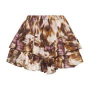 Isabel Marant Étoile Utställda volangshorts i ecru/ockra bomull Beige,...