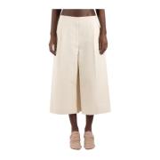 Marni Ivory Bomulls Shorts Beige, Dam