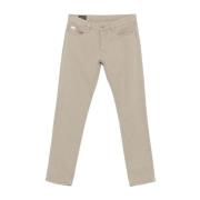 Emporio Armani Dove Grey Jeans med Knappgylf Gray, Herr