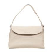 Orciani Elegant Beige Läder Axelväska Beige, Dam