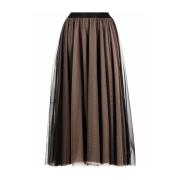 Blanca Vita Brun Elegant Kjol Damkläder Brown, Dam