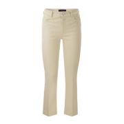 Sportmax Beige Bomull Denim Flared Jeans Beige, Dam