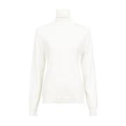 Maison Margiela Vit Roll-neck Ulltröja White, Dam