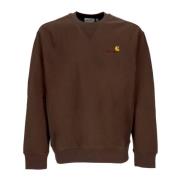 Carhartt Wip Script Sweat Crewneck Sweatshirt Soft Fit Brown, Herr