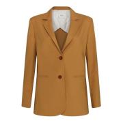 Alysi Caramello Blazer med Framfickor Brown, Dam