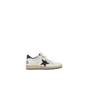 Golden Goose Lädersneakers med mockainsatser White, Dam