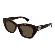 Gucci Stiliga solglasögon för modeentusiaster Black, Unisex