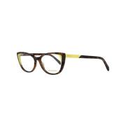 Emilio Pucci Brun Cat Eye Optiska Ramar Brown, Dam