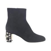 Dolce & Gabbana Eleganta Ankelboots med Klackar Black, Dam